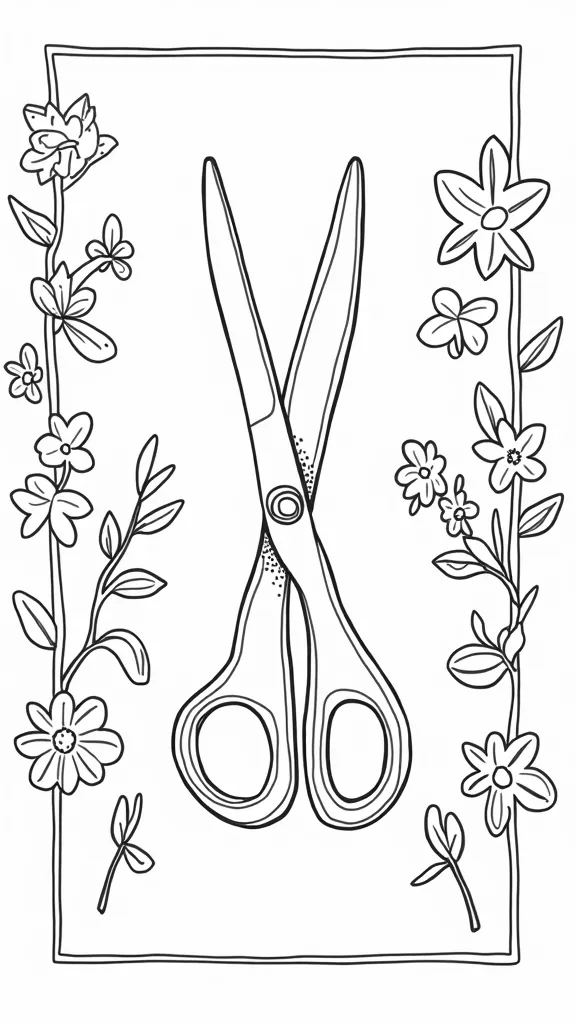 scissor coloring page